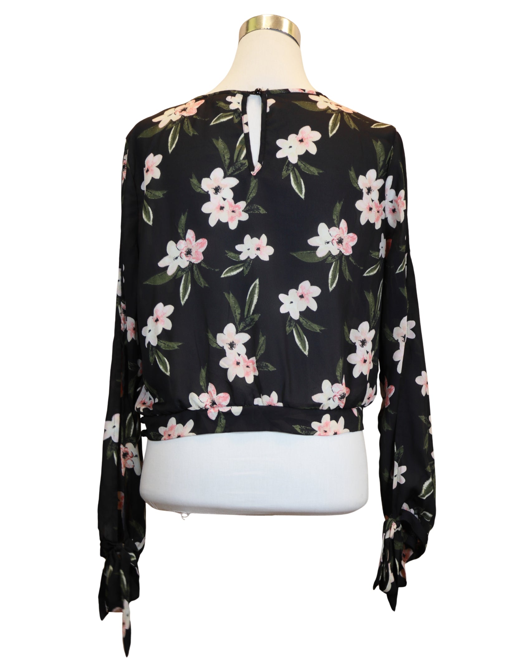 Emerald Satin Wrap Blouse