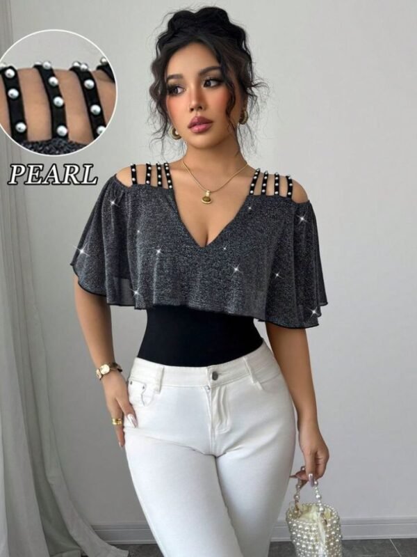 v shape neck Top